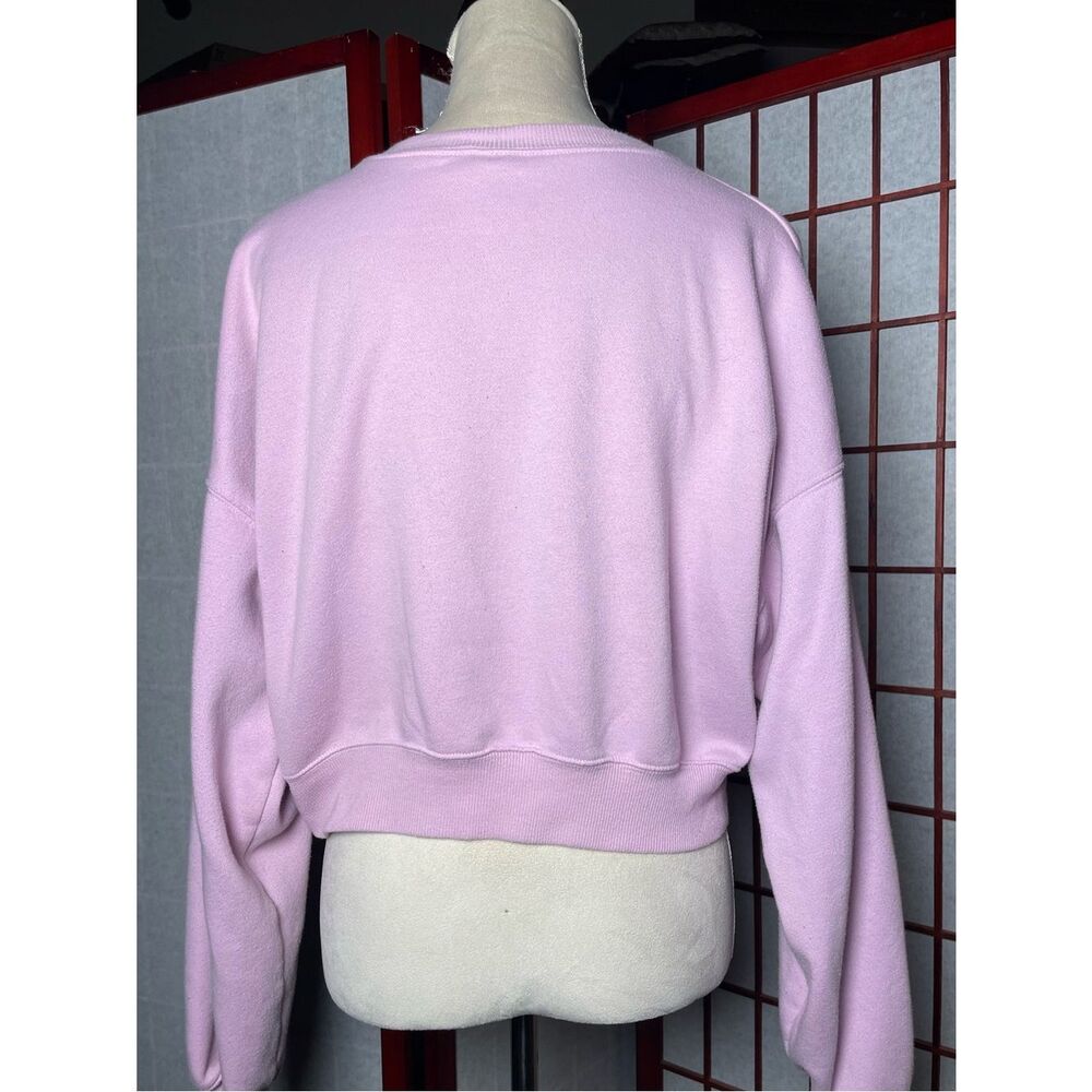 Wild Fable Women's Light Lavender Purple Crewneck Crop Sweatshirt (Size: XL) - Picture 7 of 16